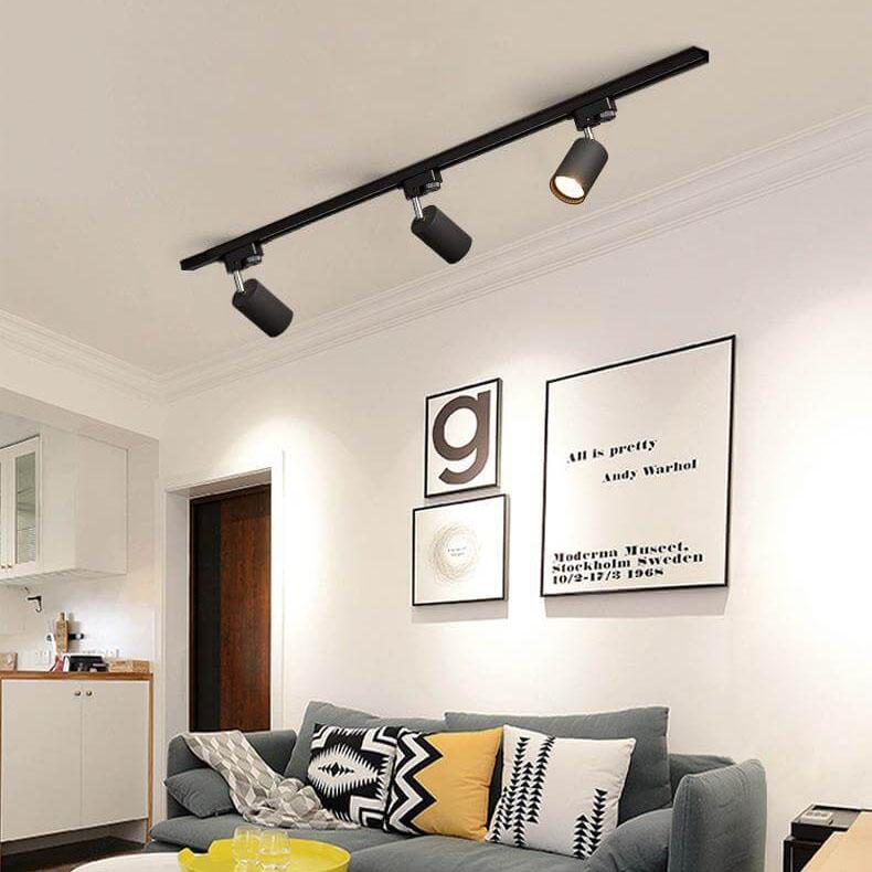 Track Light Iron 39.4 in 3 Head LED Adjustable Ceiling Lighting Modern Indoor Spotlight Fixture | Thomler