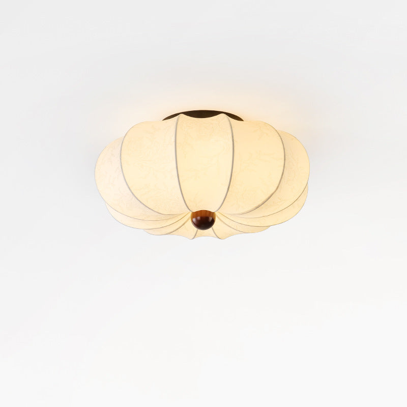 Ceiling Lamp Silk Fabric E27 White 10.0 to 15.0 m² Living Room Bedroom Hallway Flush Mount Light | Thomler