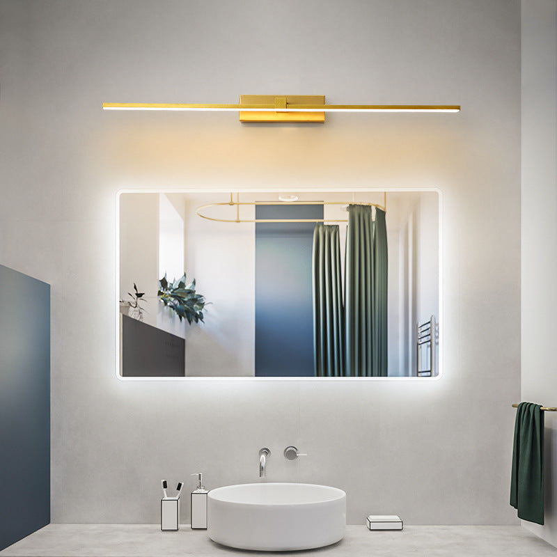 Hexagonal LED Vanity Light for Bathroom Mirror – Modern Linear Wall Mount Fixture in Gold, Black or White | Thomler