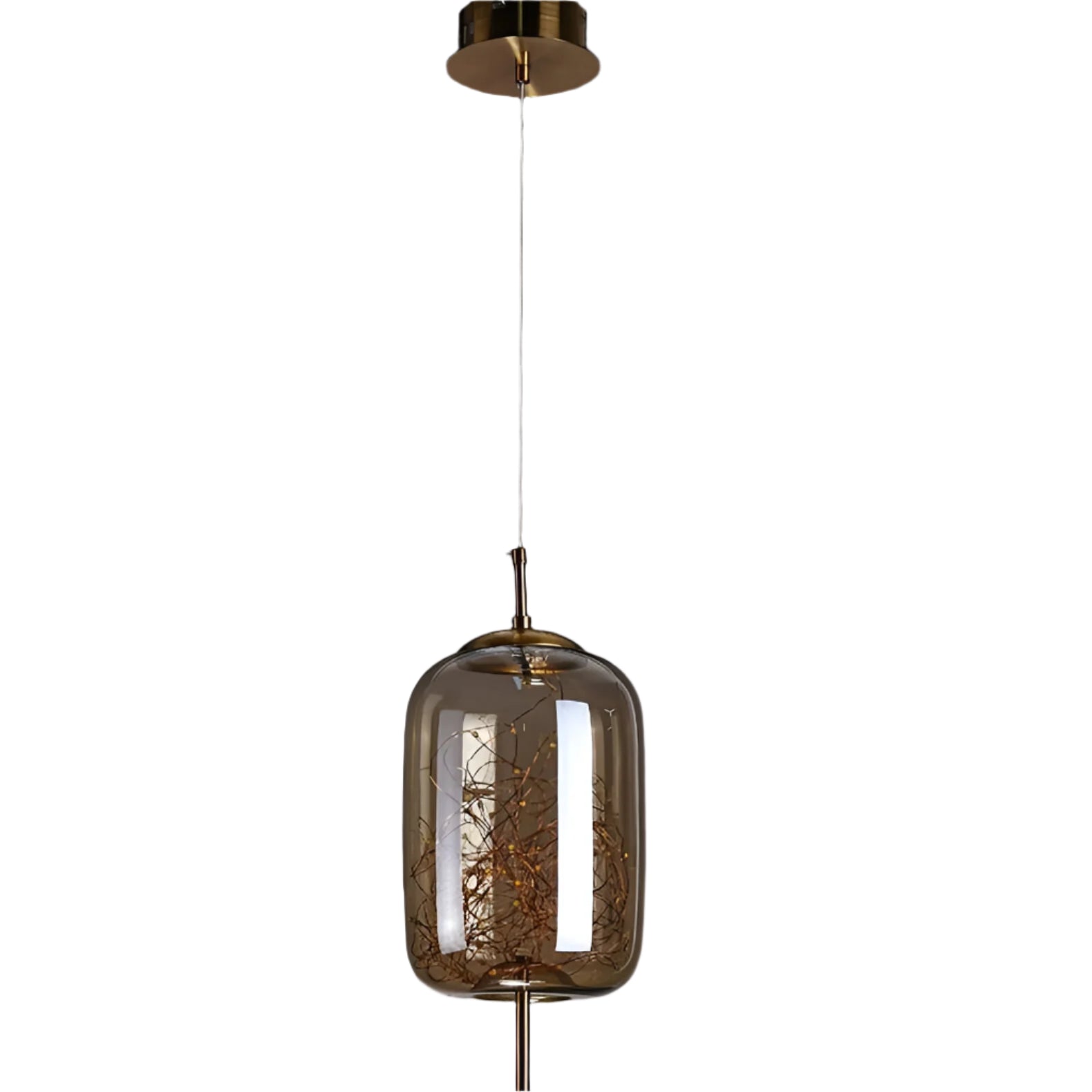Pendant Light Glass 7.9 in Modern Adjustable Dining Room Kitchen Island Hanging Ceiling Lamp Scandinavian Minimalist Fixture | Thomler