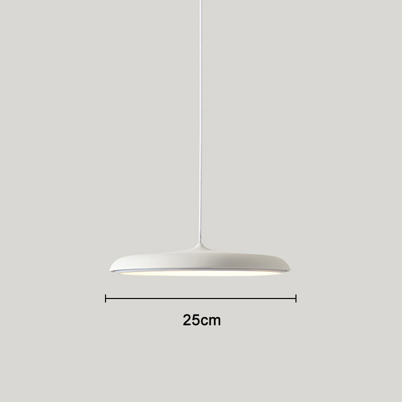 Pendant Light Metal Acrylic LED 25.0 cm Black Dining Room Kitchen Island Hanging Ceiling Lamp Scandinavian Minimalist | Thomler