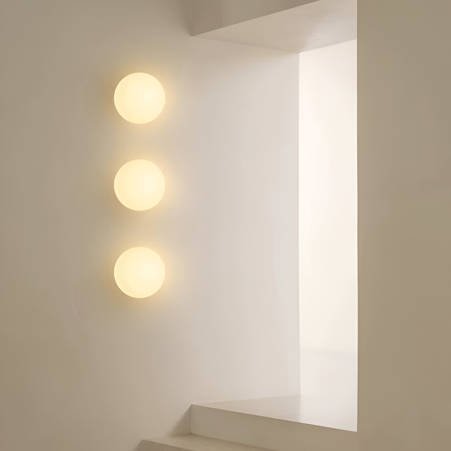 Wall Lamp Frosted Glass Globe 7.9 in Warm White Bedroom Hallway Modern Minimalist Sconce Ambient Lighting Fixture | Thomler
