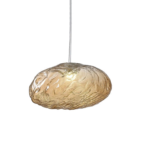 Pendant Light Glass Cloud 15.7 in Amber Dining Room Kitchen Island Hanging Ceiling Lamp Minimalist Nordic Artistic Fixture | Thomler