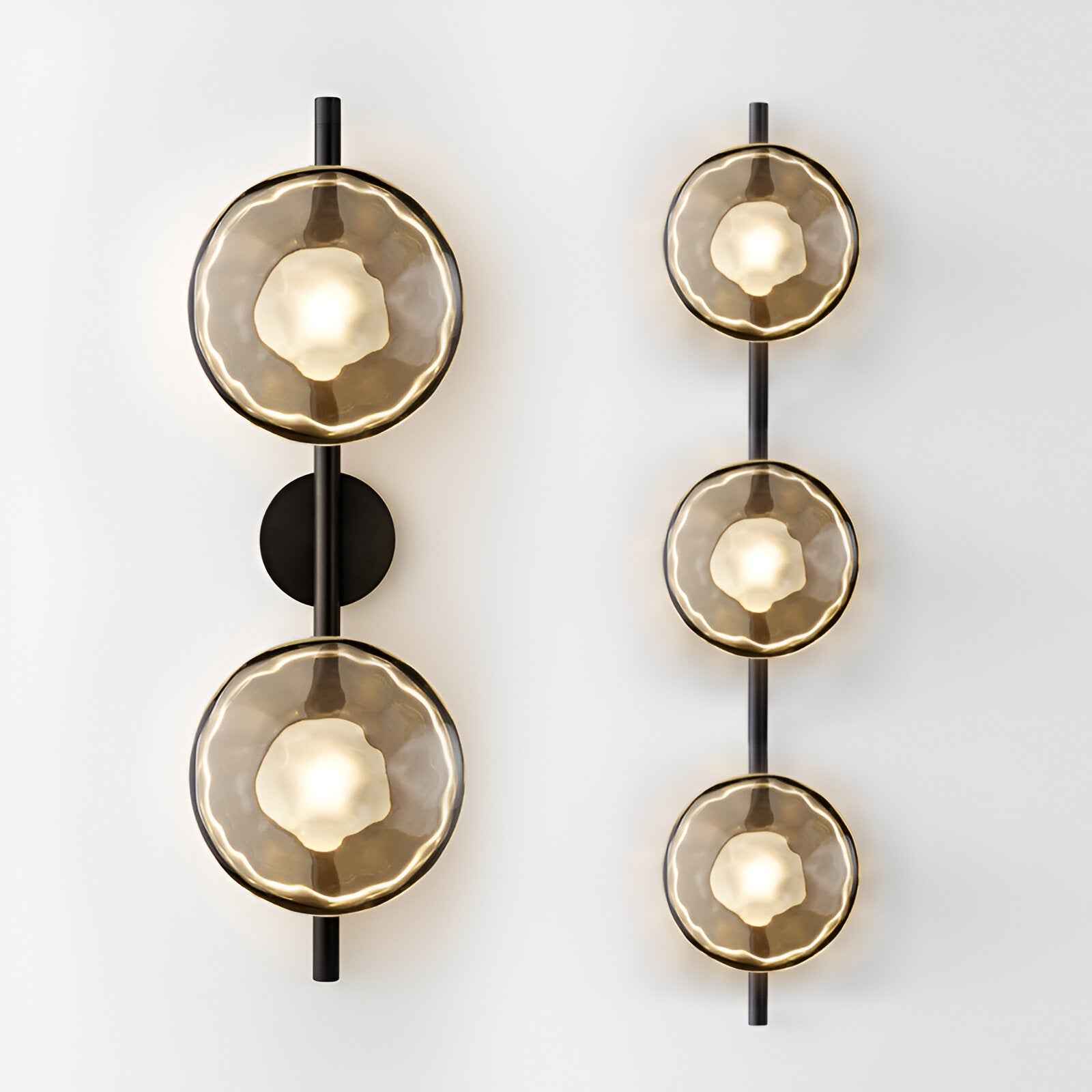 Wall Lamp Glass 7.9 in LED Black Or Gold Bedroom Hallway Decorative Modern Sconce Lighting Fixture | Thomler