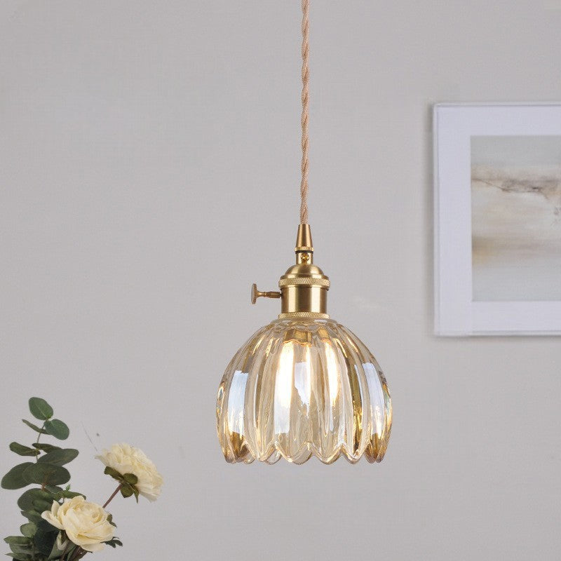 Pendant Light Glass 12.0 cm Transparent Dining Room Kitchen Bar Hanging Ceiling Lamp Soft Warm Light | Thomler