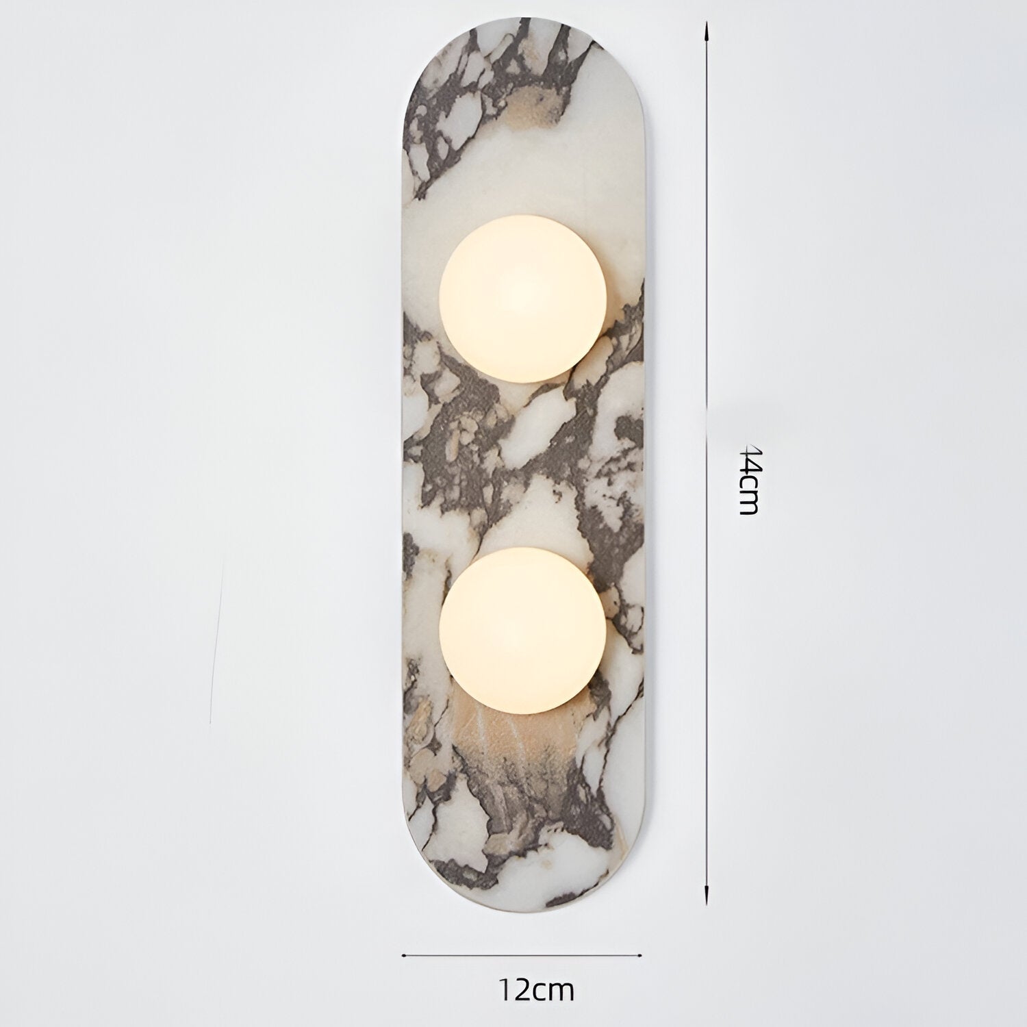 Wall Lamp Marble Glass 13.8 in Warm LED Bedroom Hallway Modern Minimalist Sconce Lighting Fixture | Thomler