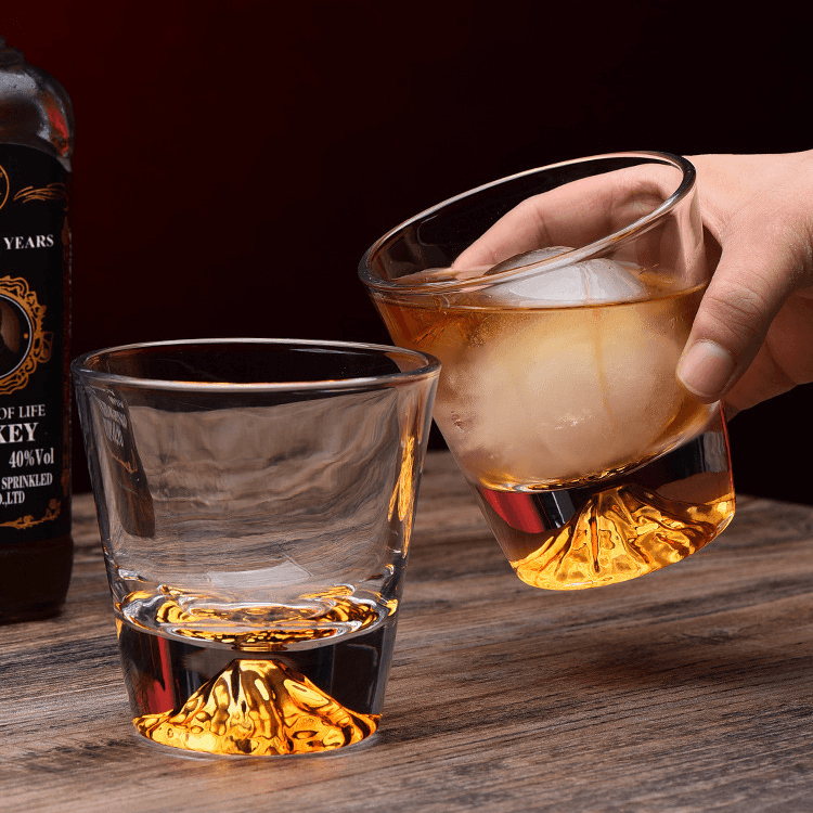 Whiskey Glass Crystal Cut Pattern Japanese Style Whisky Tumbler Gift Box Barware Set | Thomler