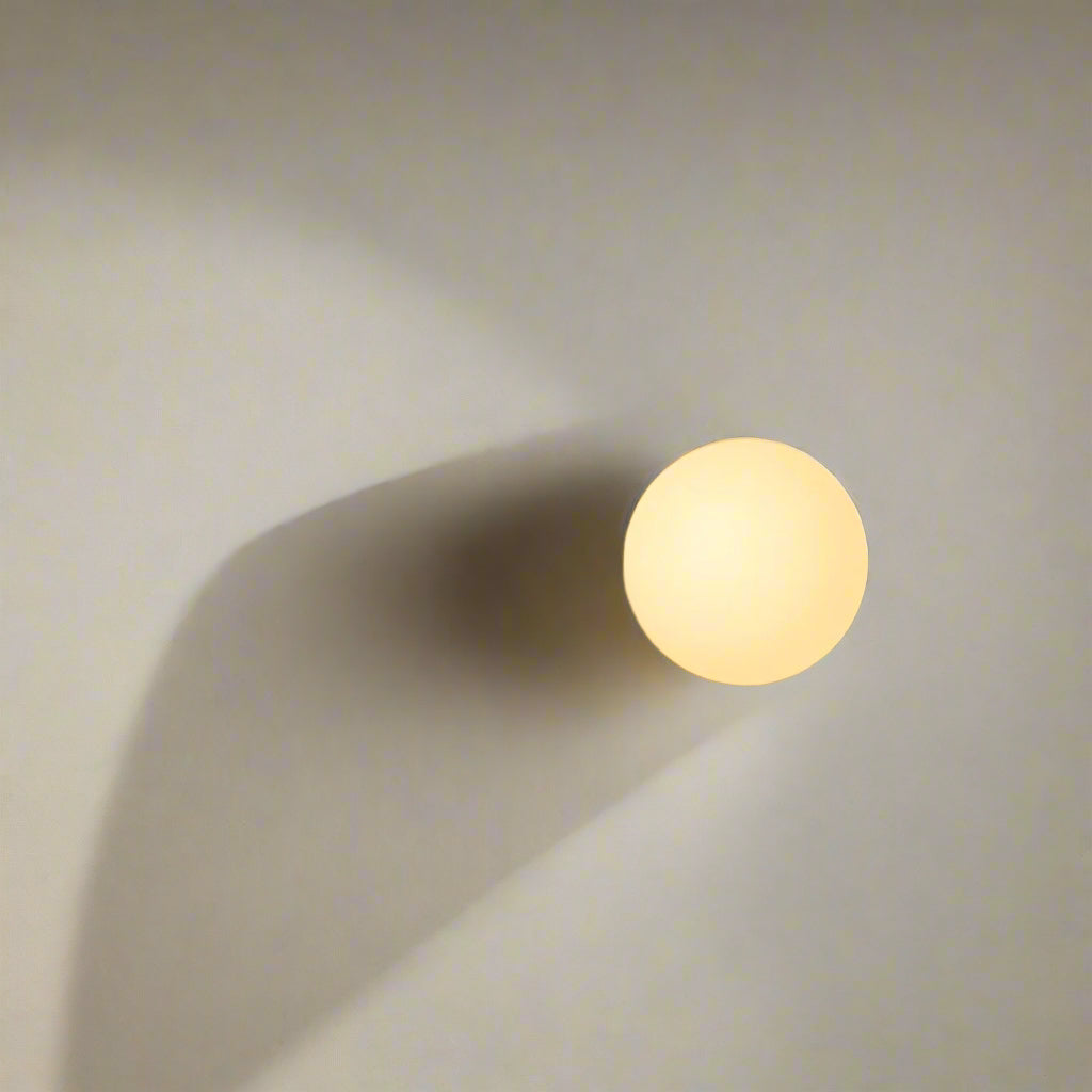 Wall Lamp Frosted Glass Globe 7.9 in Warm White Bedroom Hallway Modern Minimalist Sconce Ambient Lighting Fixture | Thomler