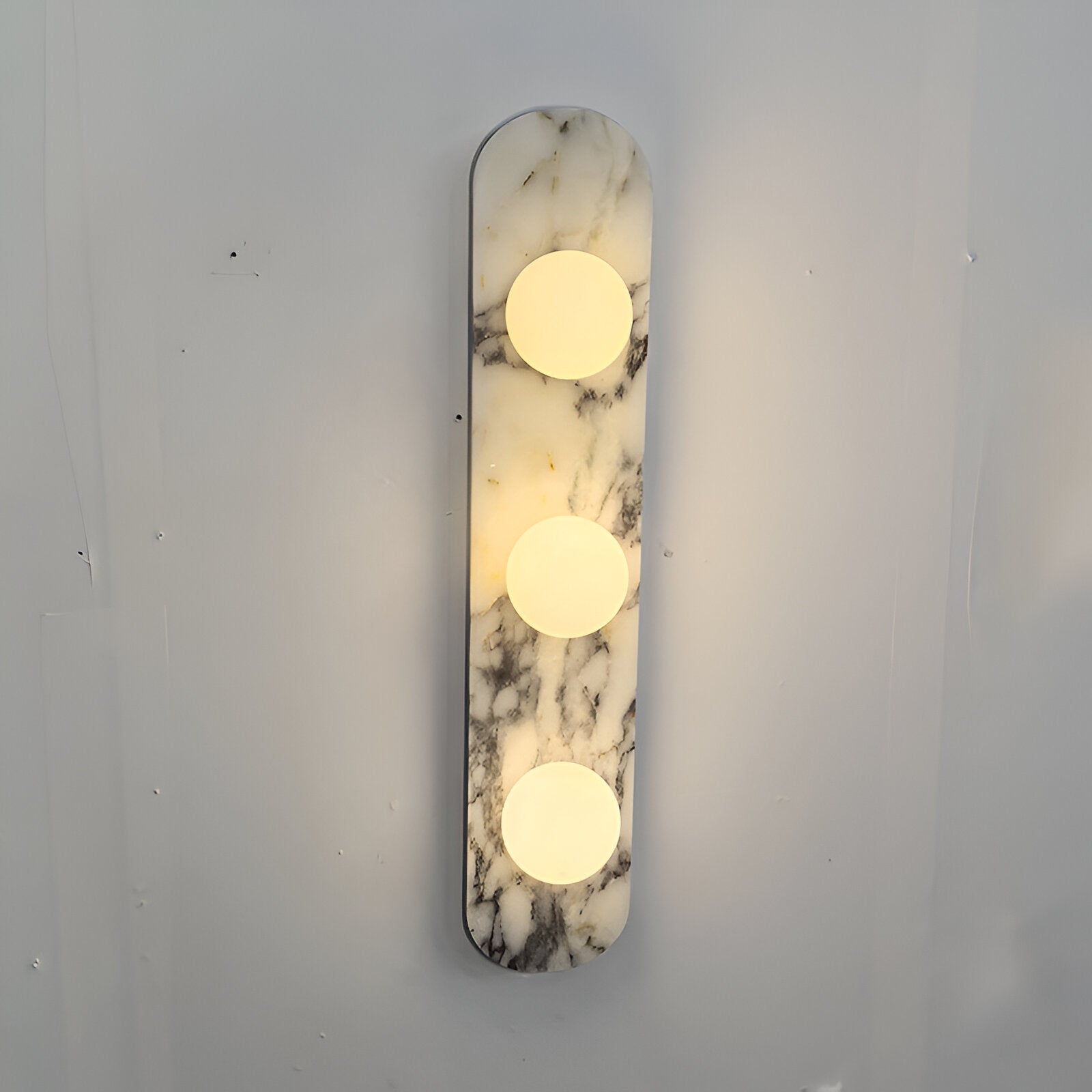 Wall Lamp Marble Glass 13.8 in Warm LED Bedroom Hallway Modern Minimalist Sconce Lighting Fixture | Thomler