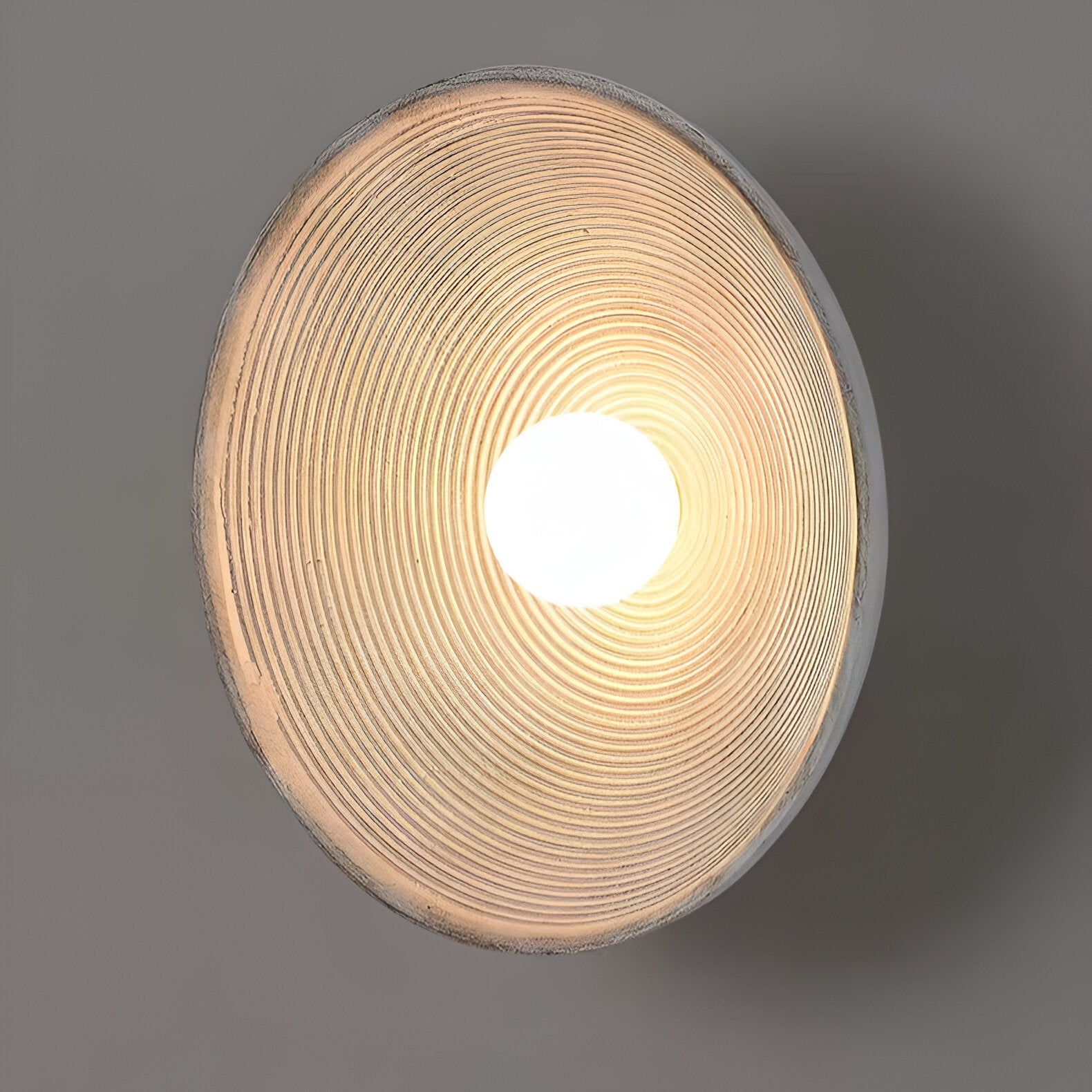 Wall Lamp Resin Glass 19.7 in Round White Bedroom Living Room Ambient Lighting Scandinavian Minimalist Sconce | Thomler