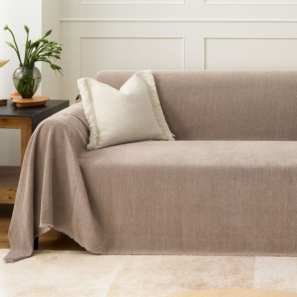 Textured Furniture Throw Blanket for Couches – Scratch-Resistant & Machine Washable | Thomler