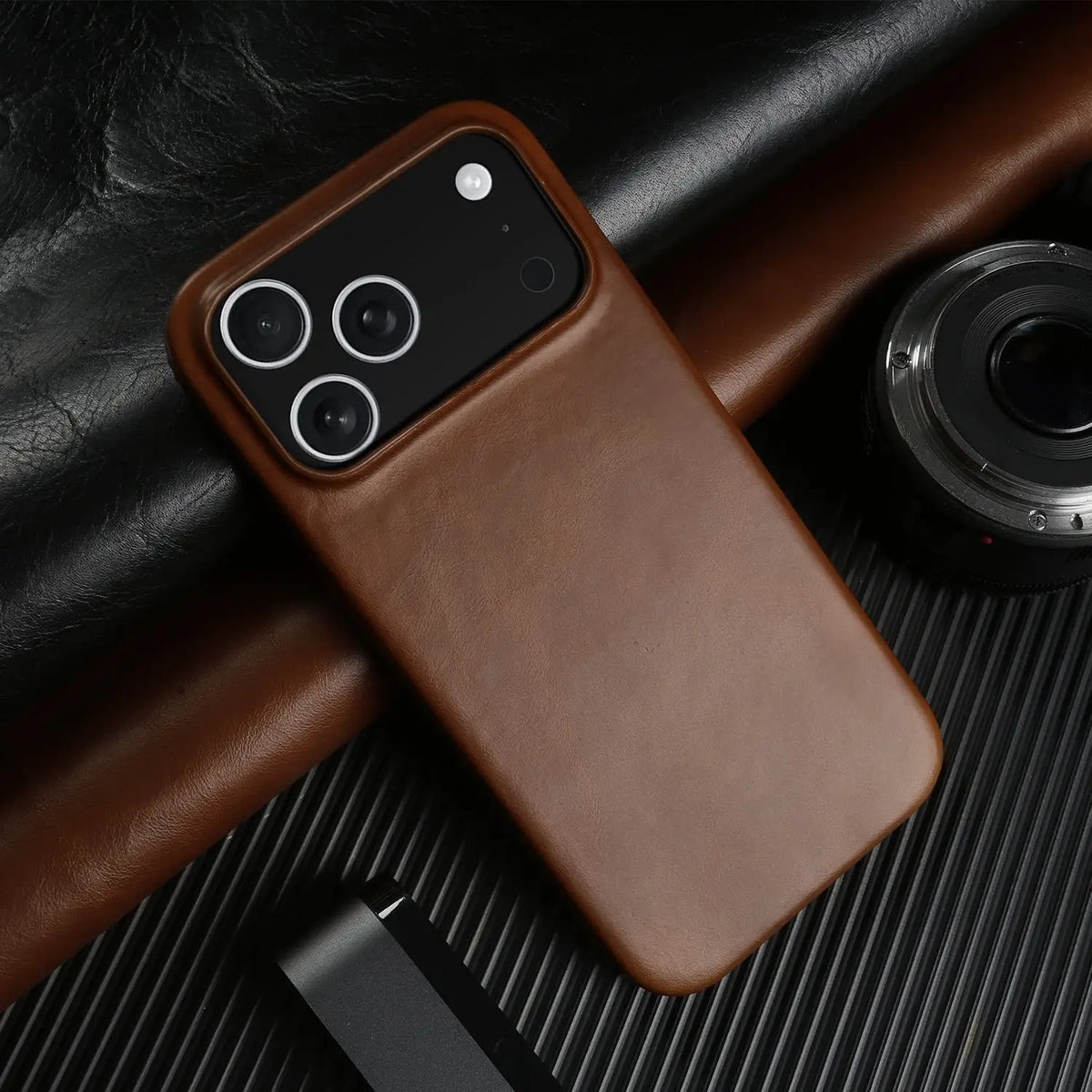 Premium Full-Grain Leather iPhone Case with MagSafe – Shock-Absorbent Protection for iPhone 11-17 Models | Thomler
