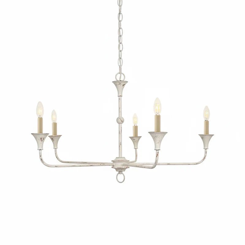 Pendant Light Brass Metal 91.0 cm Dining Room Candle Style Ceiling Chandelier Adjustable Chain E14 Hanging Fixture | Thomler