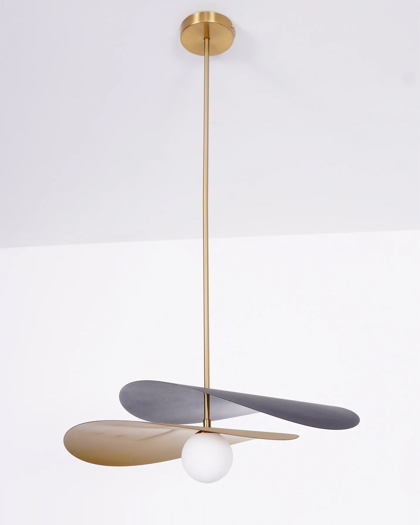 Pendant Light Metal Glass 21.7 in Ceiling Dining Room Kitchen Modern Mid Century Hanging Fixture | Thomler