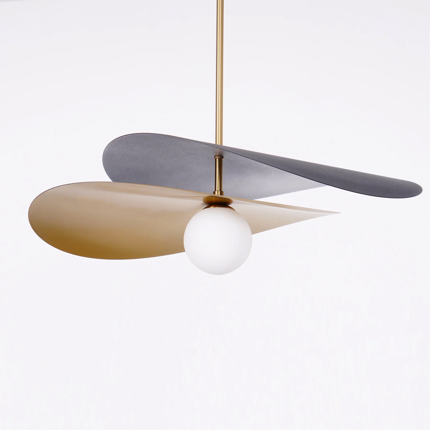 Pendant Light Metal Glass 21.7 in Ceiling Dining Room Kitchen Modern Mid Century Hanging Fixture | Thomler