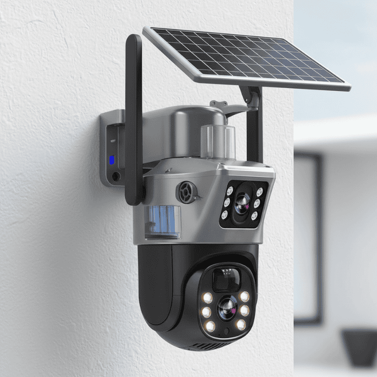 Outdoor Security Camera 4K Ultra HD Dual Lens 10x Zoom Wireless Solar Powered Surveillance System | Thomler