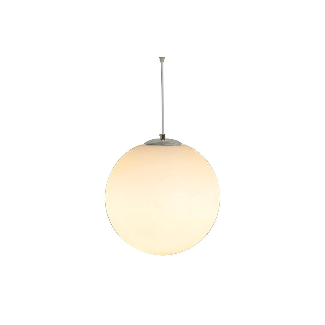 Pendant Light Glass Sphere 25.0 cm White Dining Kitchen Living Room Hanging Lamp | Thomler