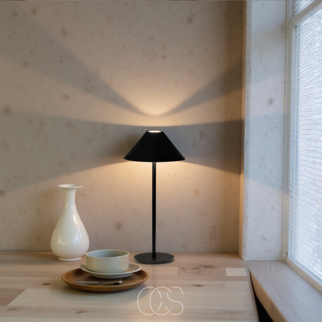 Cordless Touch-Dimming LED Lantern Table Lamp with Rechargeable Battery for Indoor & Outdoor Use | Thomler