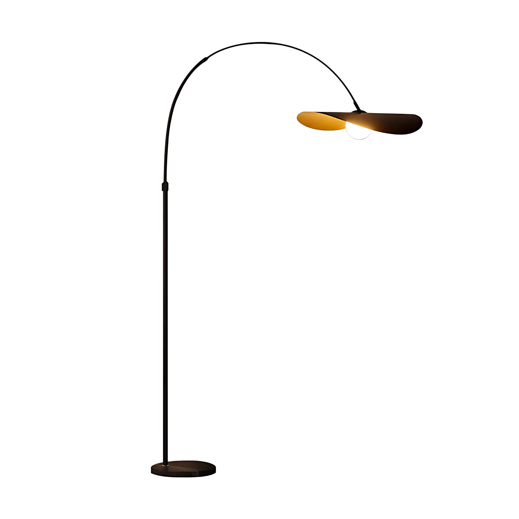 Floor Lamp Iron LED Arc 180.0–200.0 cm Black Living Room Reading Light Minimalist Scandinavian Standing Lamp | Thomler