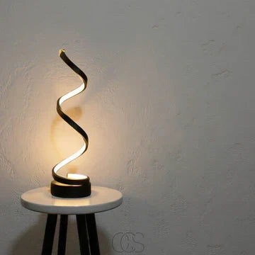 Curved Metal Desk Lamp with Dimmable LED Light and 3 Color Modes for Bedroom Office and Living Room | Thomler