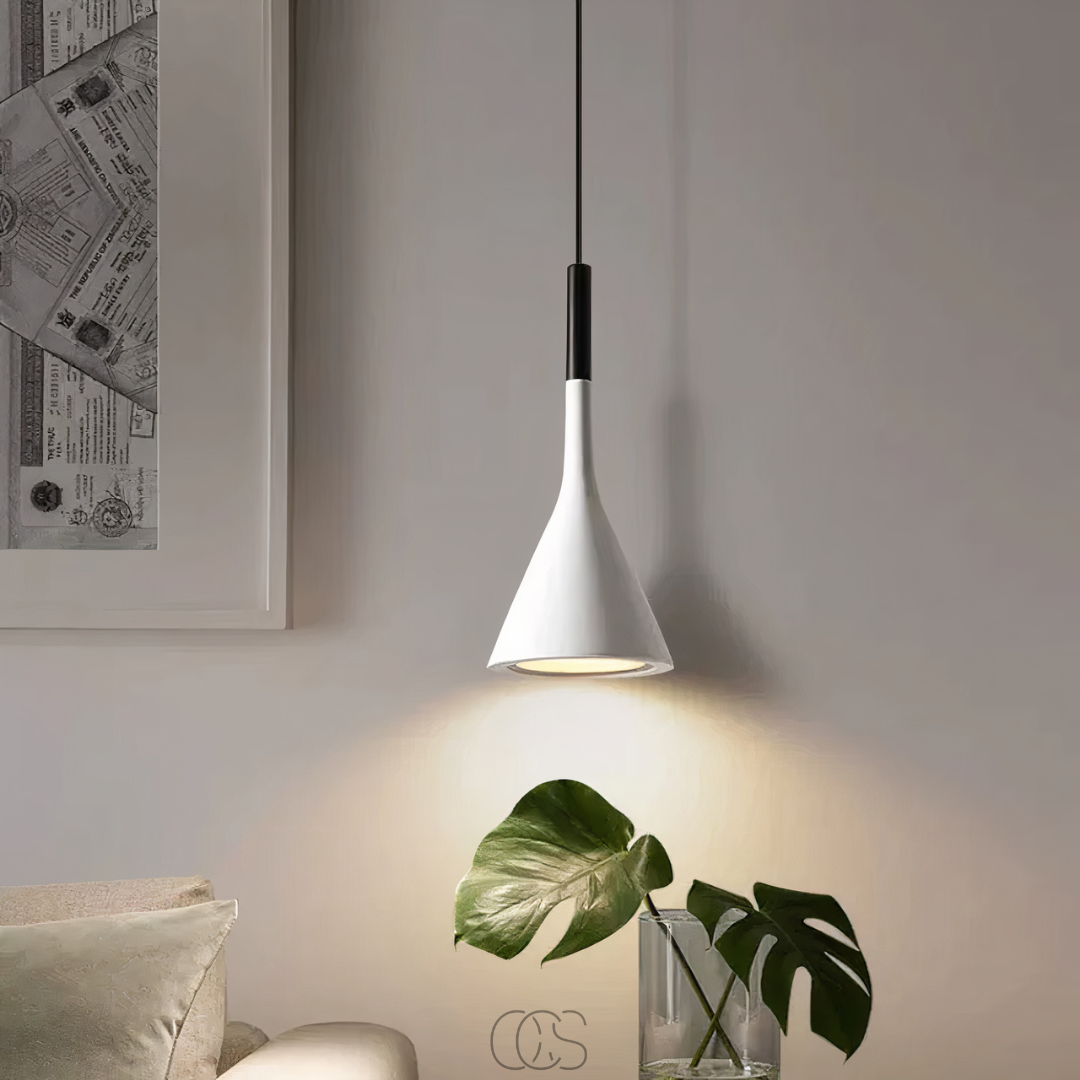 Nordic Hanging Pendant Light with Adjustable Cord, E27 Socket, Iron & Aluminum Construction for Living Room, Bedroom, Hallway | Thomler