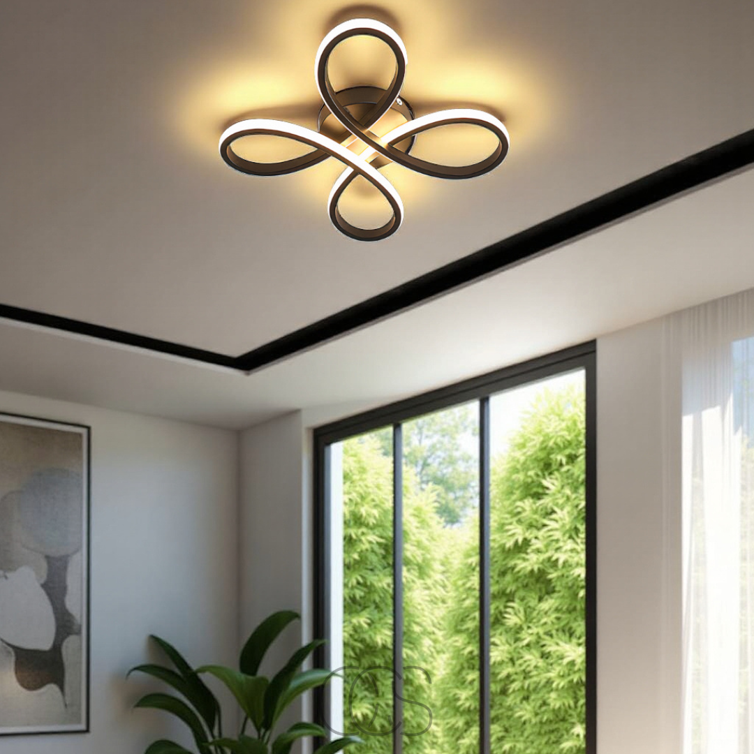 Dimmable LED Clover Ceiling Light - Adjustable Color Temperature & Brightness for Living Room, Bedroom, Hallway | Thomler
