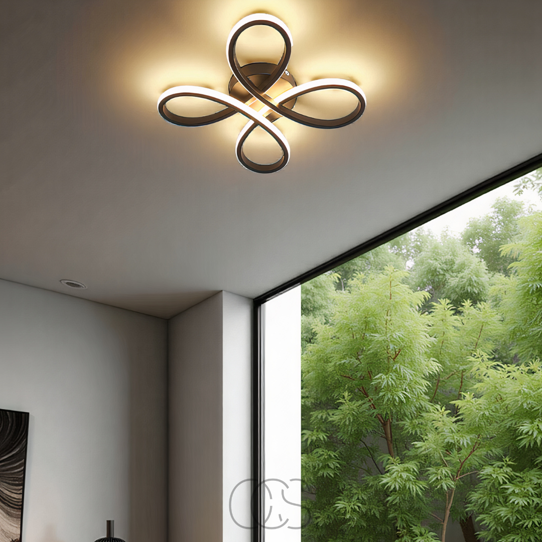 Dimmable LED Clover Ceiling Light - Adjustable Color Temperature & Brightness for Living Room, Bedroom, Hallway | Thomler