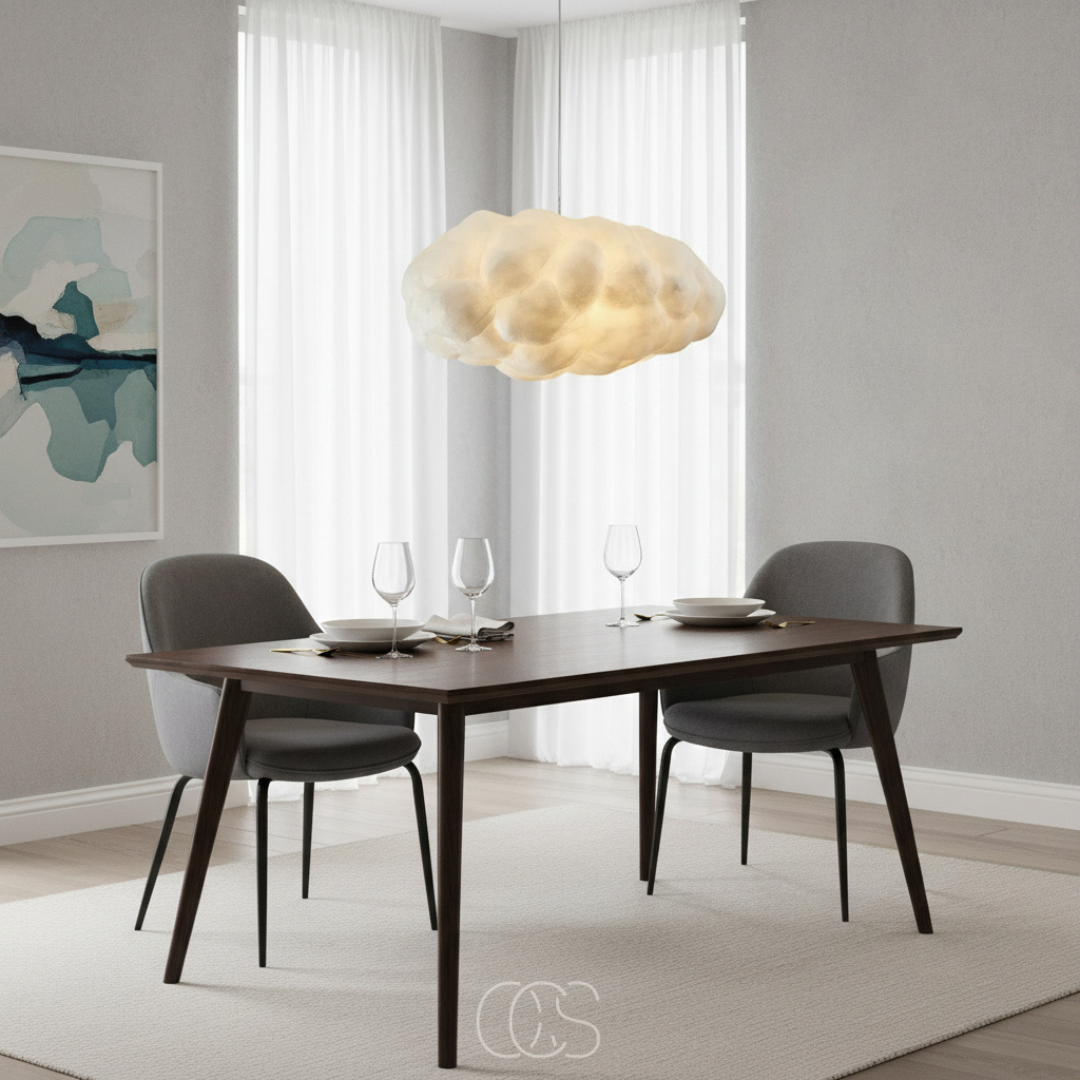 Cloud Pendant Light Fixture Soft Glow Hanging Lamp E27 LED Modern Cotton Shade for Dining Room Bedroom Living Room Ceiling Decor | Thomler