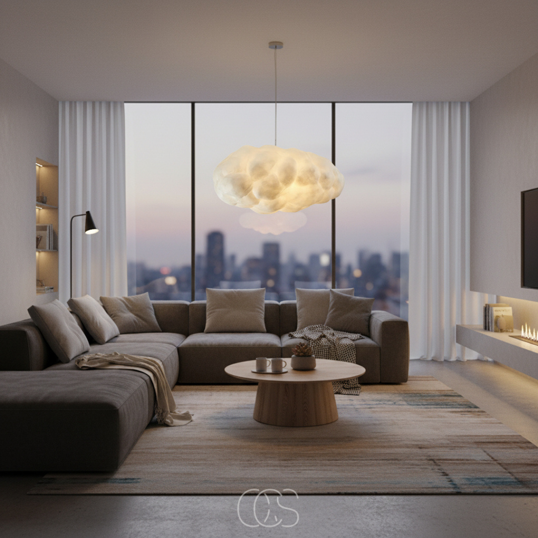 Cloud Pendant Light Fixture Soft Glow Hanging Lamp E27 LED Modern Cotton Shade for Dining Room Bedroom Living Room Ceiling Decor | Thomler
