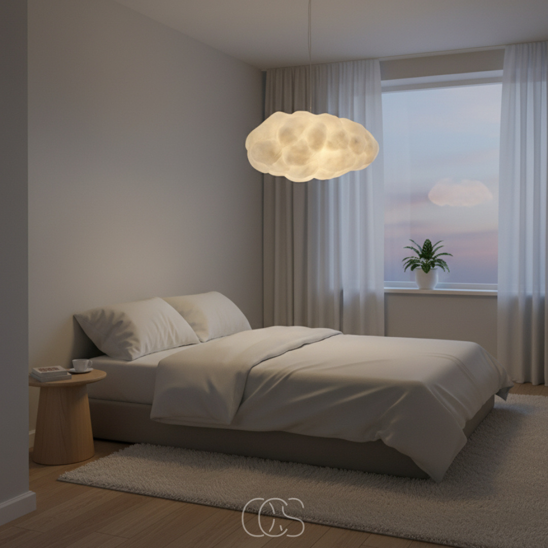 Cloud Pendant Light Fixture Soft Glow Hanging Lamp E27 LED Modern Cotton Shade for Dining Room Bedroom Living Room Ceiling Decor | Thomler