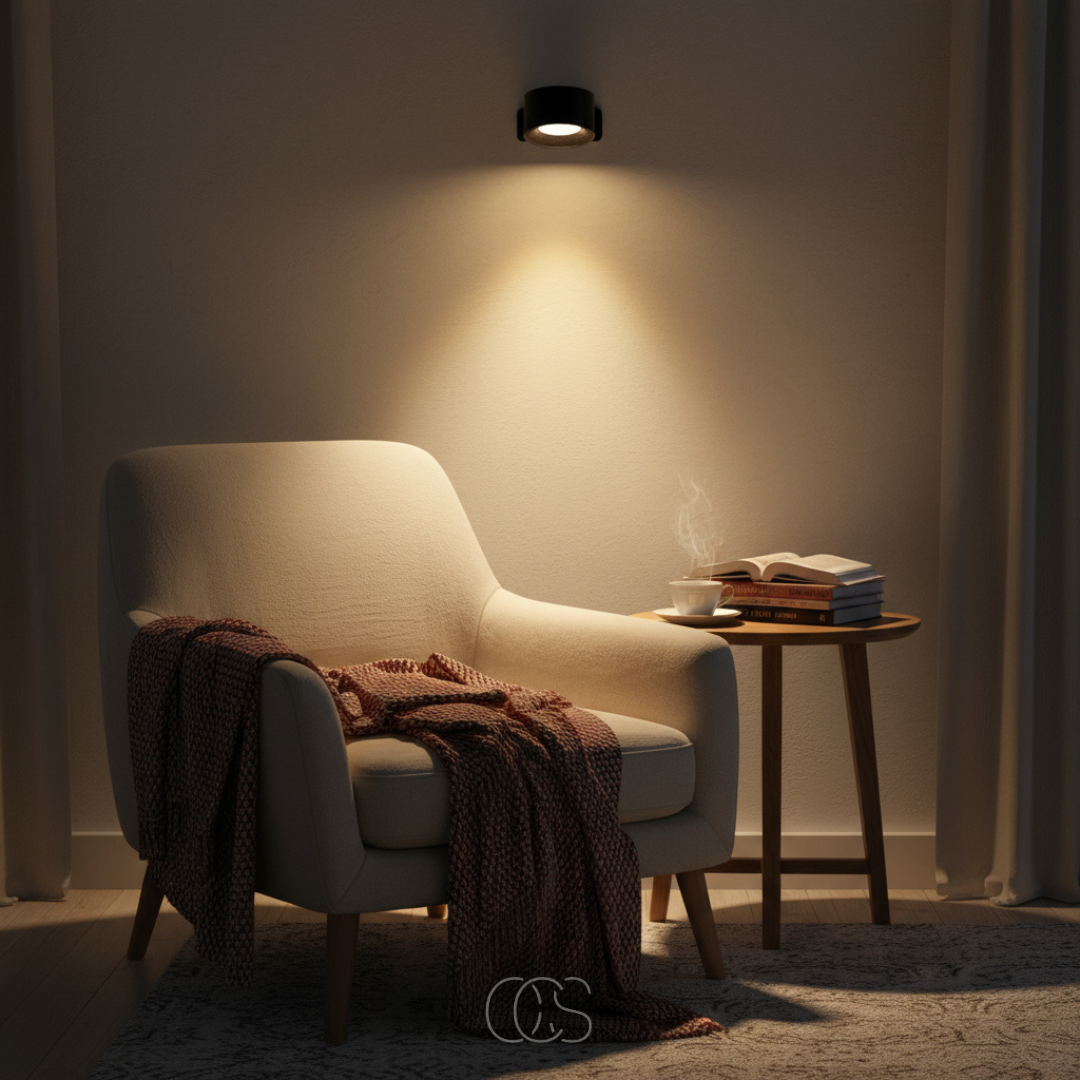 Wall Lamp ABS LED 4.5 cm x 7.5 cm Wireless Magnetic Bedroom Hallway Reading Night Light Adhesive Rechargeable | Thomler