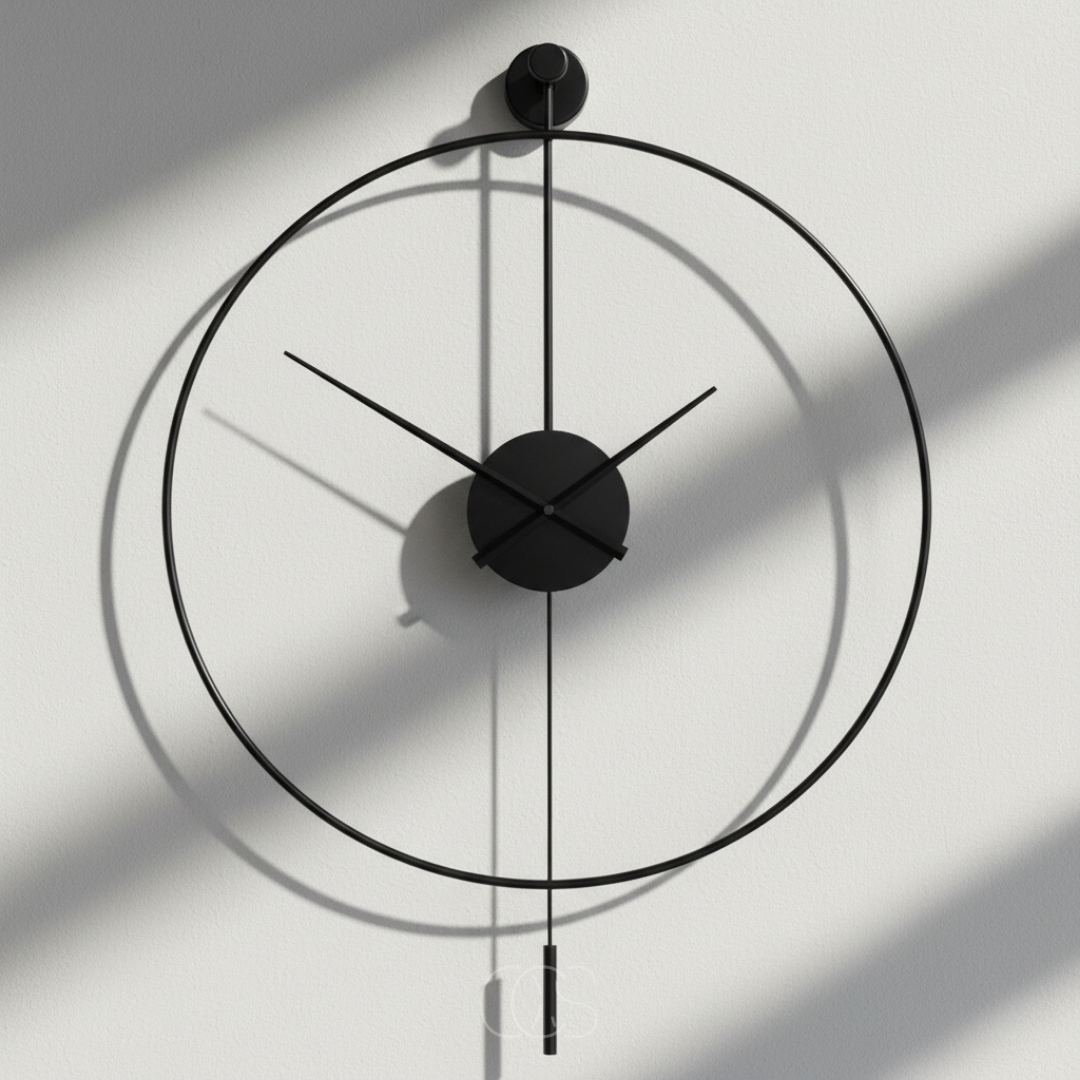 Wall Clock Metal 50.0 cm Silent Pendulum Living Room Bedroom Office Decorative Timepiece | Thomler