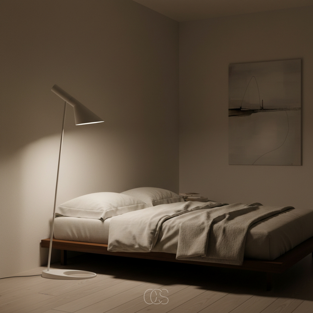 Adjustable Arc Floor Lamp with Tilting Shade – Modern Nordic Reading Light for Living Room, Bedroom & Office | Thomler