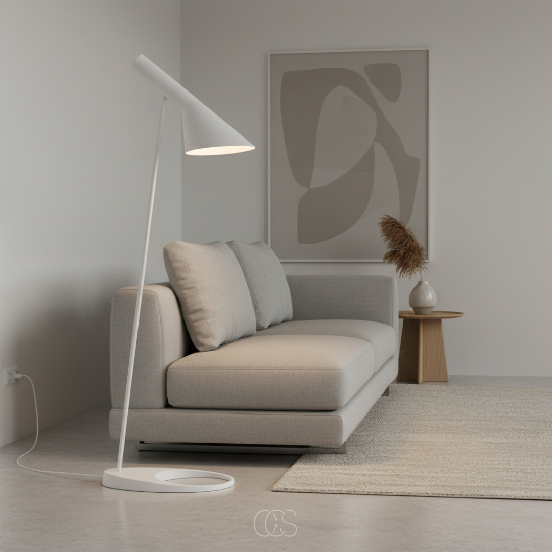 Adjustable Arc Floor Lamp with Tilting Shade – Modern Nordic Reading Light for Living Room, Bedroom & Office | Thomler