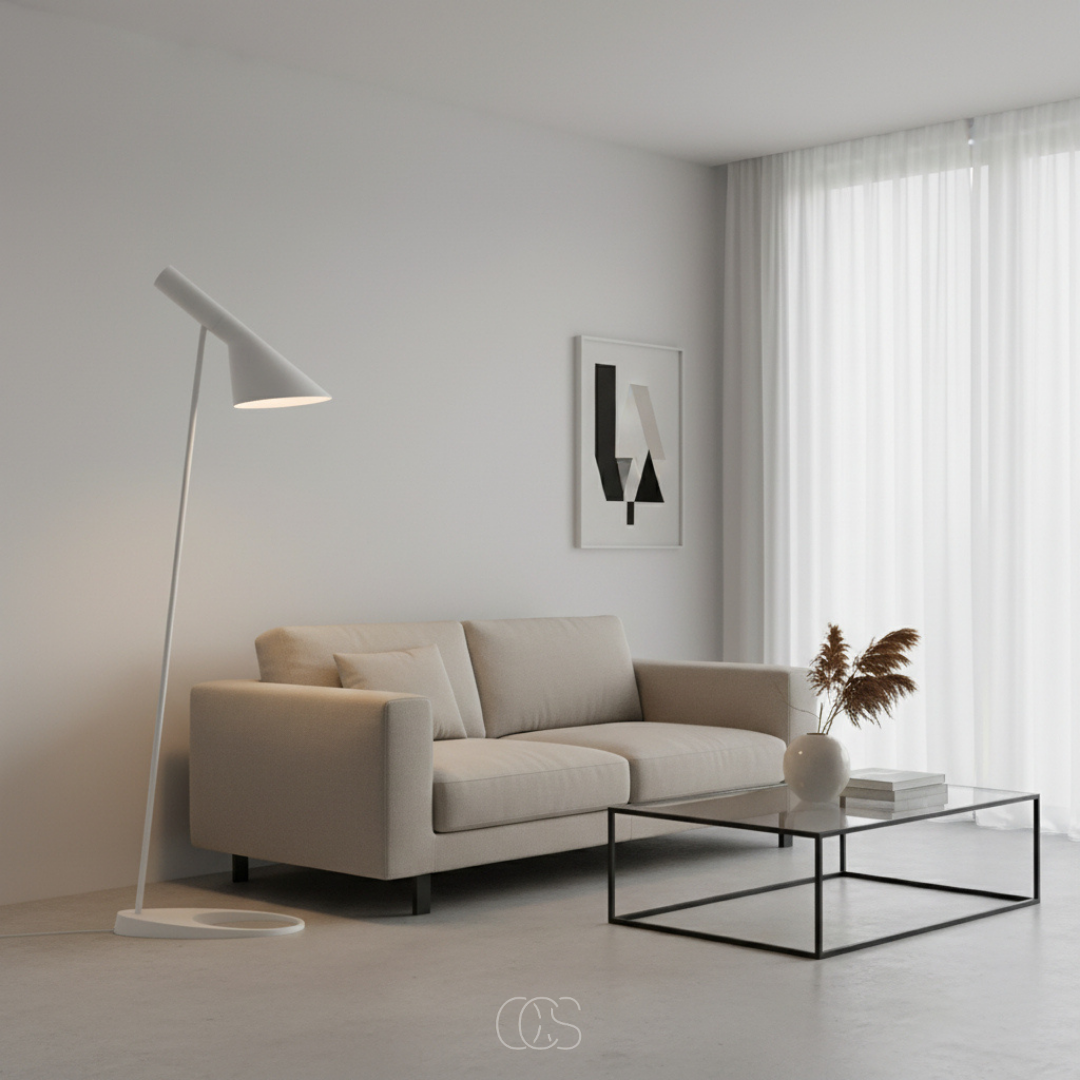 Adjustable Arc Floor Lamp with Tilting Shade – Modern Nordic Reading Light for Living Room, Bedroom & Office | Thomler