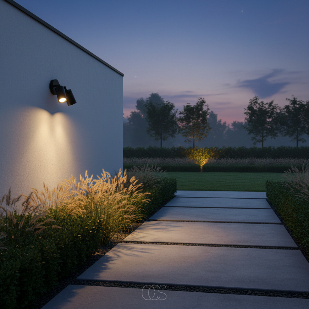Outdoor LED Wall Spotlight with Adjustable Dual Heads – Weatherproof Directional Security Light for Home Exterior, Patio, Driveway & Garden | Thomler