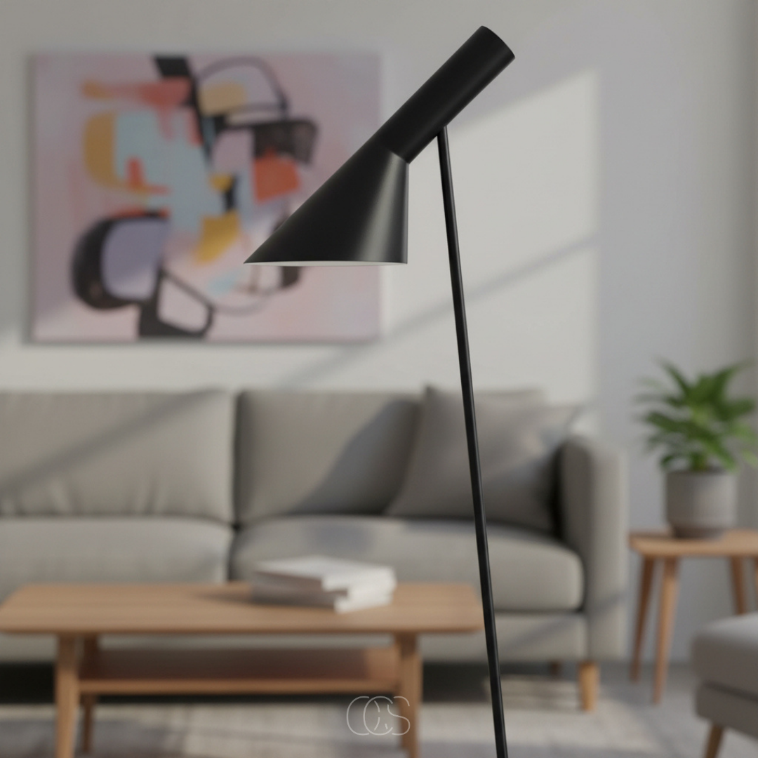 Adjustable Arc Floor Lamp with Tilting Shade – Modern Nordic Reading Light for Living Room, Bedroom & Office | Thomler