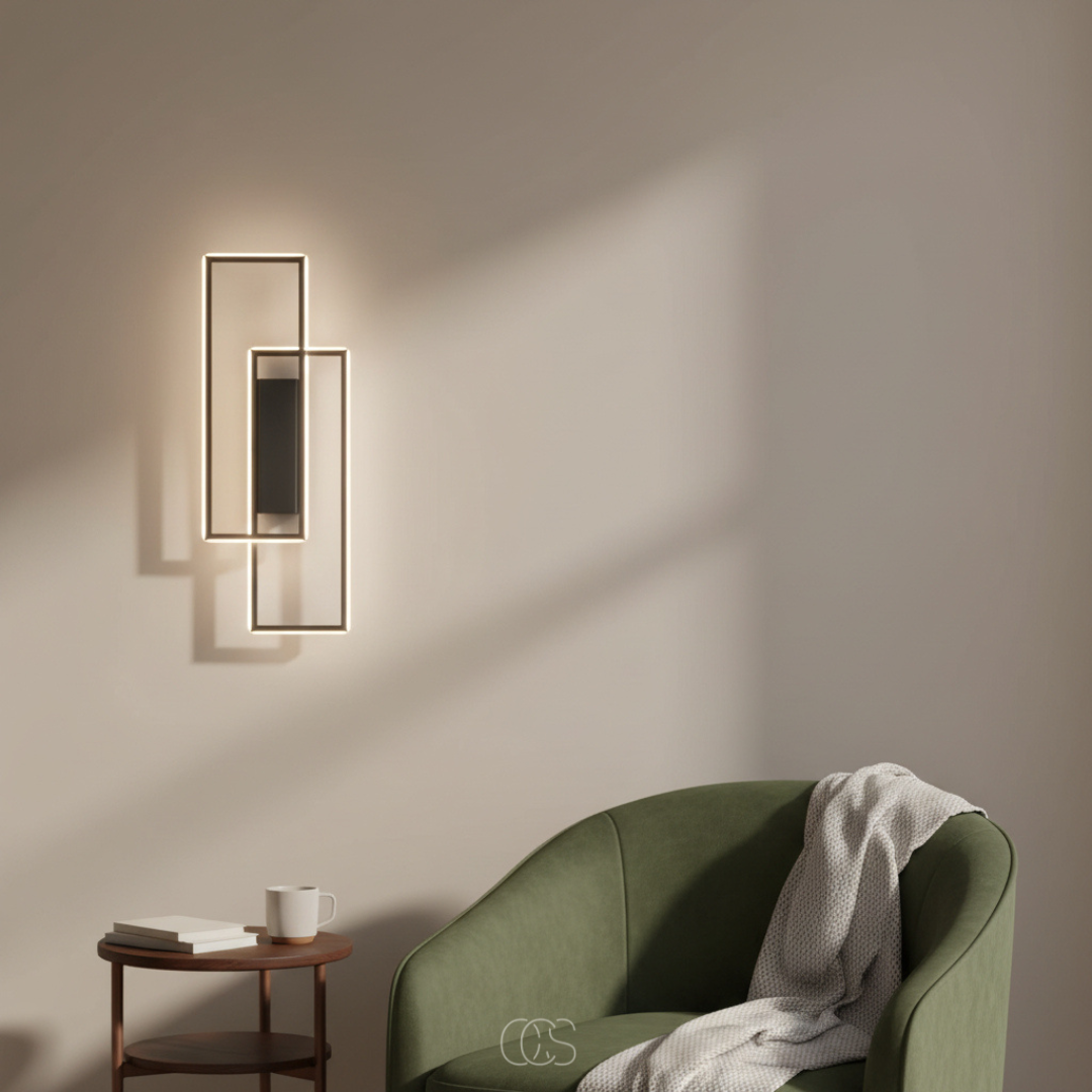 Modern Linear LED Wall Sconce with Three Adjustable Color Temperatures - Minimalist Aluminum Fixture for Hallway Bedroom Living Room | Thomler