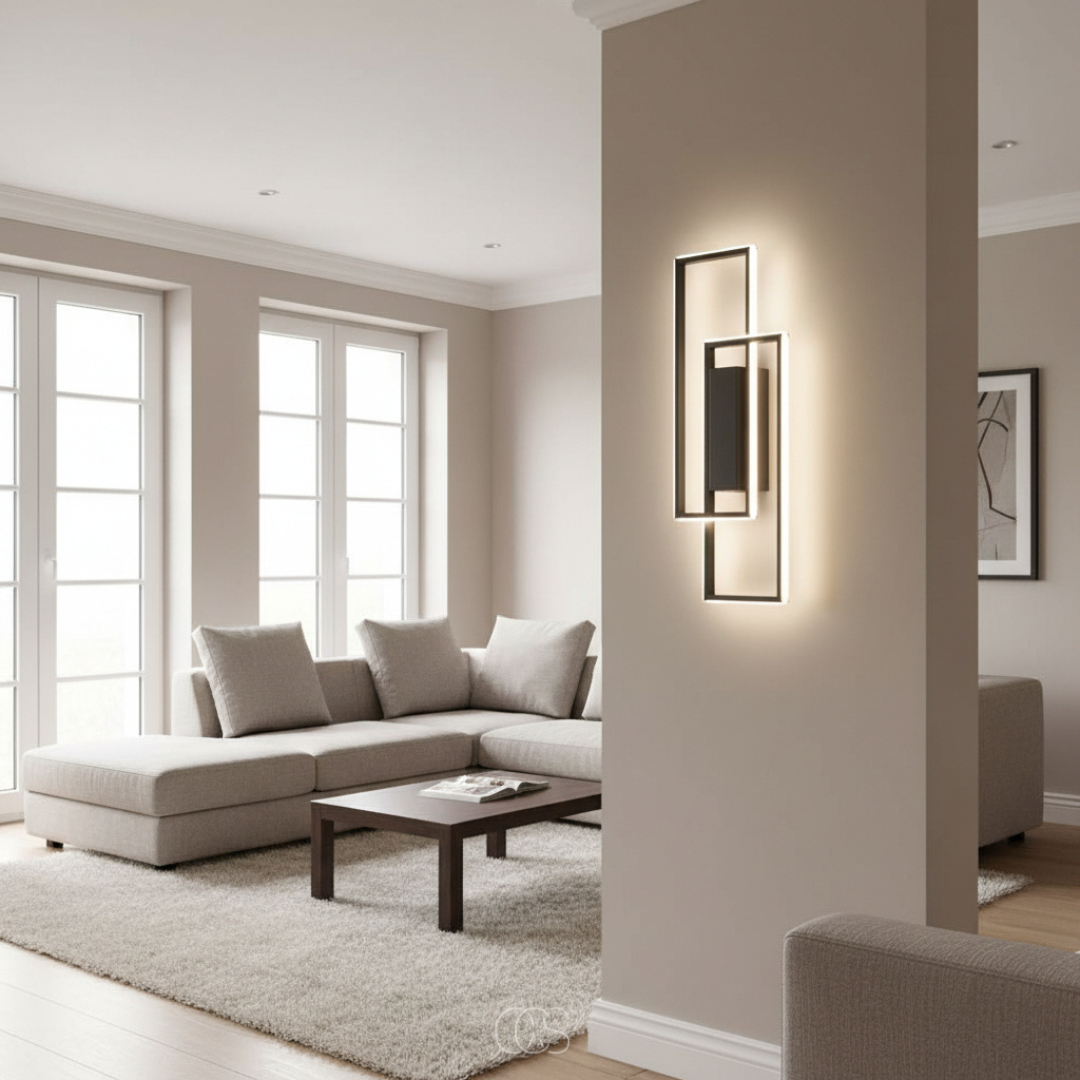 Modern Linear LED Wall Sconce with Three Adjustable Color Temperatures - Minimalist Aluminum Fixture for Hallway Bedroom Living Room | Thomler