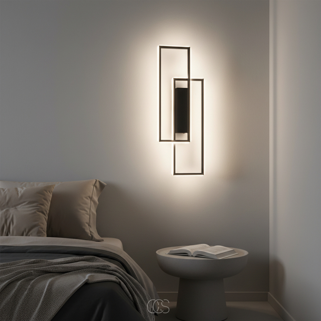 Modern Linear LED Wall Sconce with Three Adjustable Color Temperatures - Minimalist Aluminum Fixture for Hallway Bedroom Living Room | Thomler