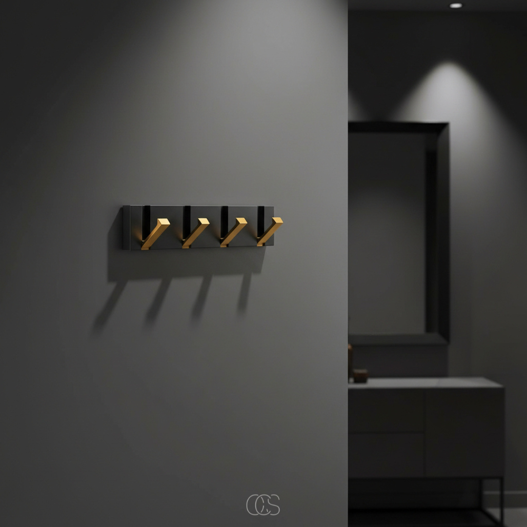 Wall-Mounted Folding Coat Hooks - Space-Saving Minimalist Rack for Entryway, Bedroom & Bath | Thomler