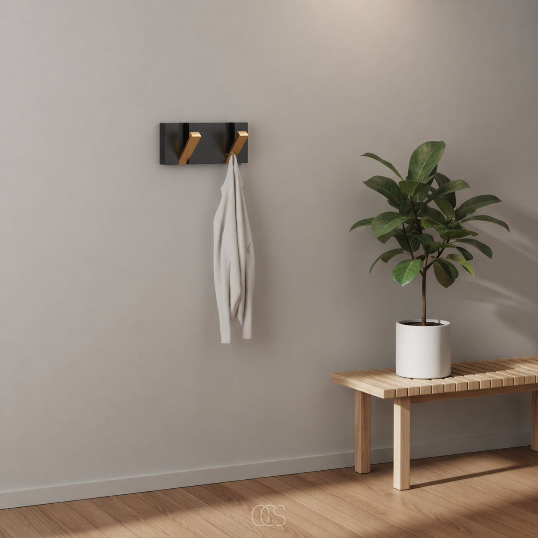 Wall-Mounted Folding Coat Hooks - Space-Saving Minimalist Rack for Entryway, Bedroom & Bath | Thomler