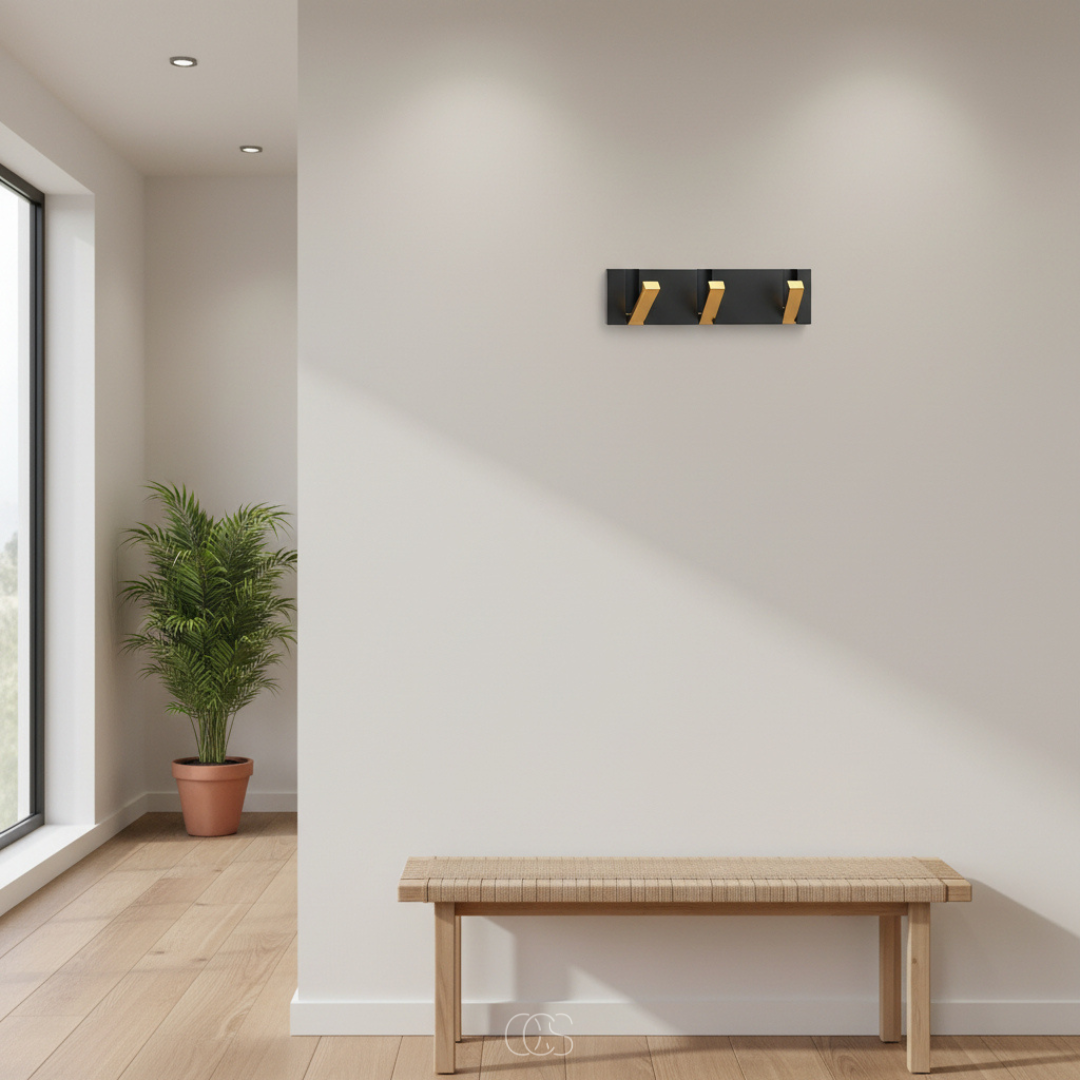 Wall-Mounted Folding Coat Hooks - Space-Saving Minimalist Rack for Entryway, Bedroom & Bath | Thomler