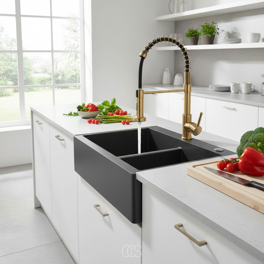 Pull-Down Kitchen Faucet with Dual-Spray Head & 360° Swivel Spout | Commercial-Style Single Handle | Brushed Nickel Stainless Steel | Thomler