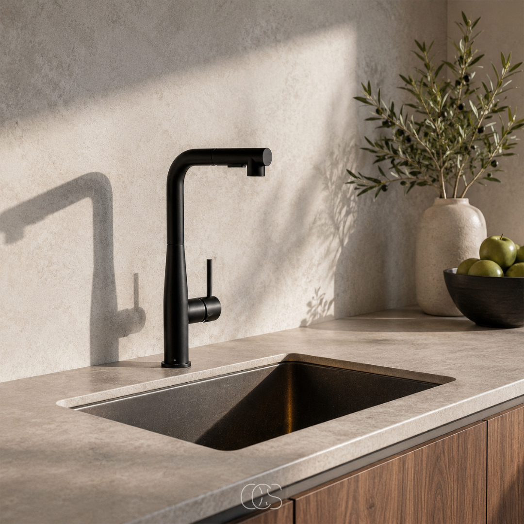 Pull-Down Kitchen Faucet with High Arc Spout – Stainless Steel Single Handle Faucet with Dual Spray Modes for Sink – Modern Matte Finish | Thomler