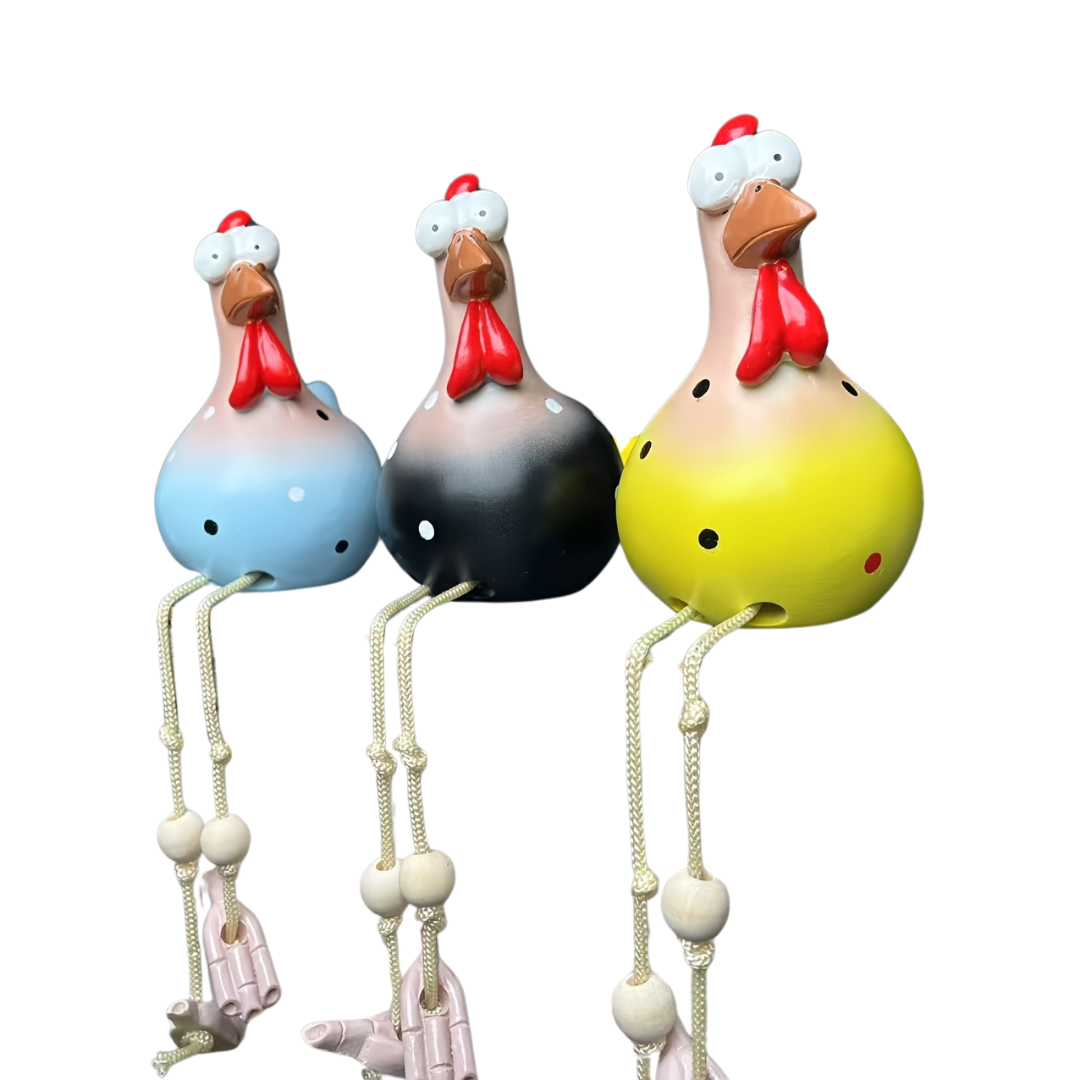 Metal Rooster Yard Stake with Wind-Blown Legs for Garden & Patio Decor | Thomler