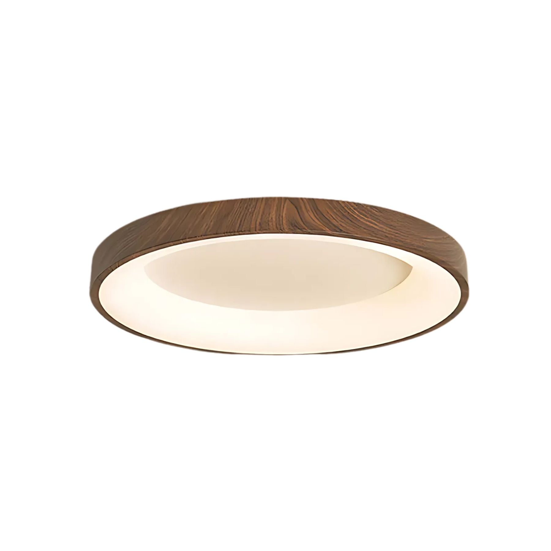 Ceiling Lamp Wood Finish 35.0 cm Round LED Living Room Bedroom Hallway Lighting | Thomler