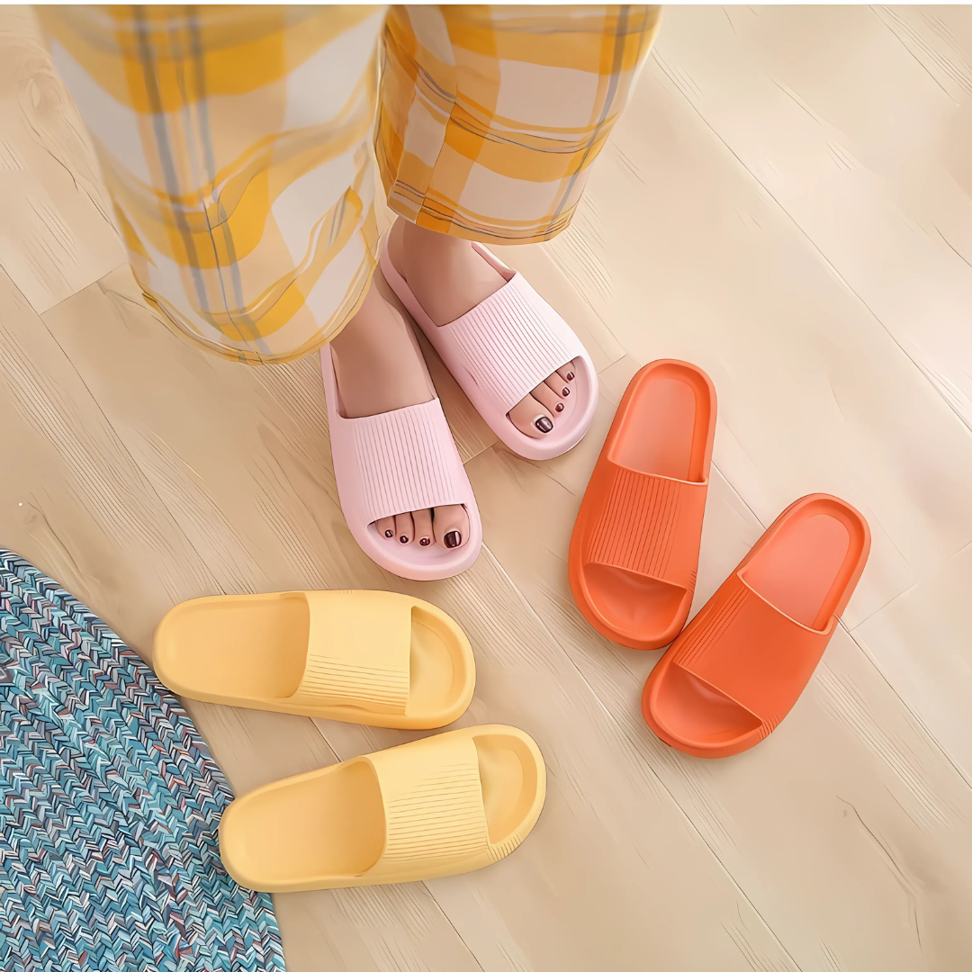 Ergonomic Cushioned Slide Sandals with Anti-Slip Tread for Indoor & Outdoor Wear | Thomler