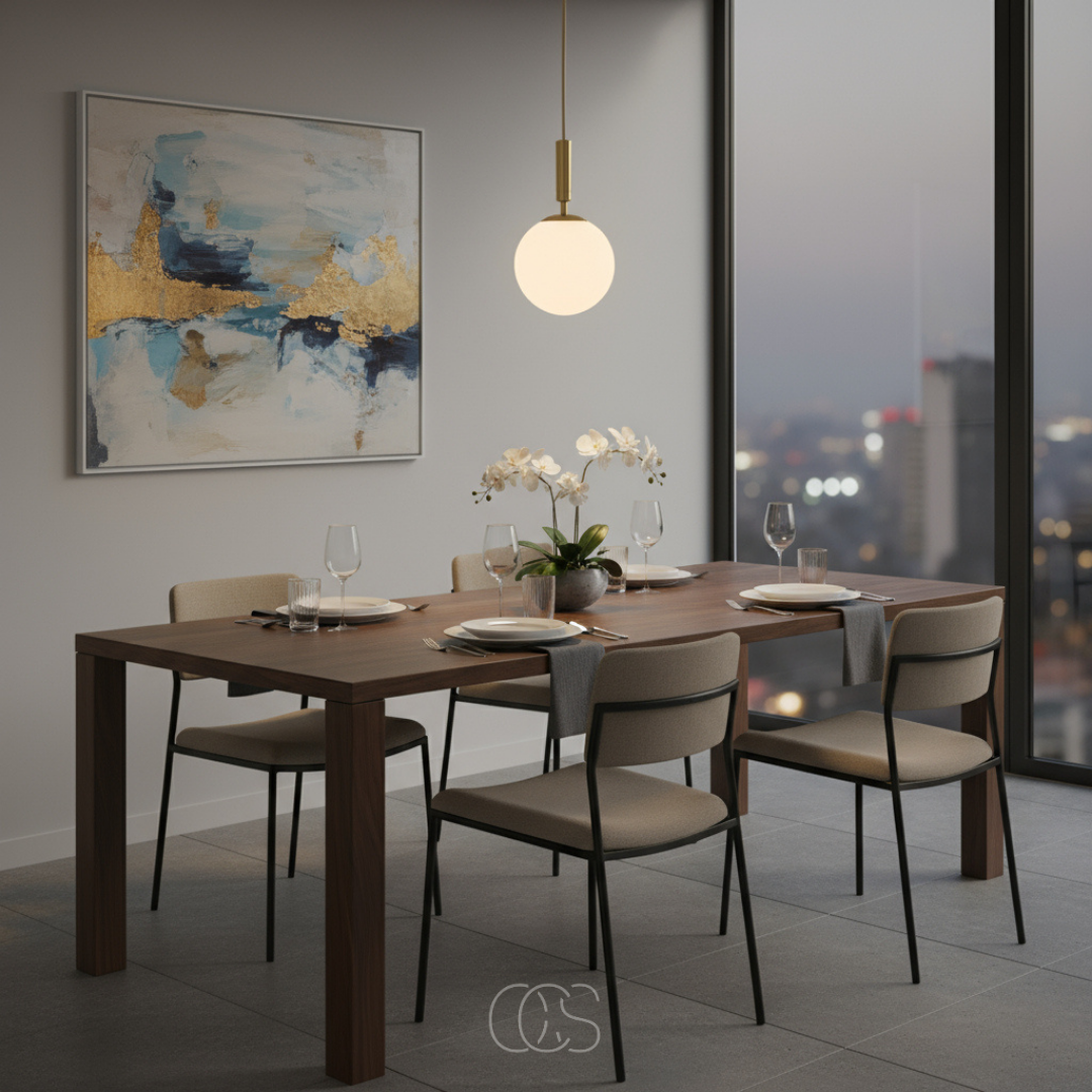 Nordic Glass Globe Pendant Light with Brass Finish for Dining Room & Living Room – Warm White LED Ceiling Fixture | Thomler