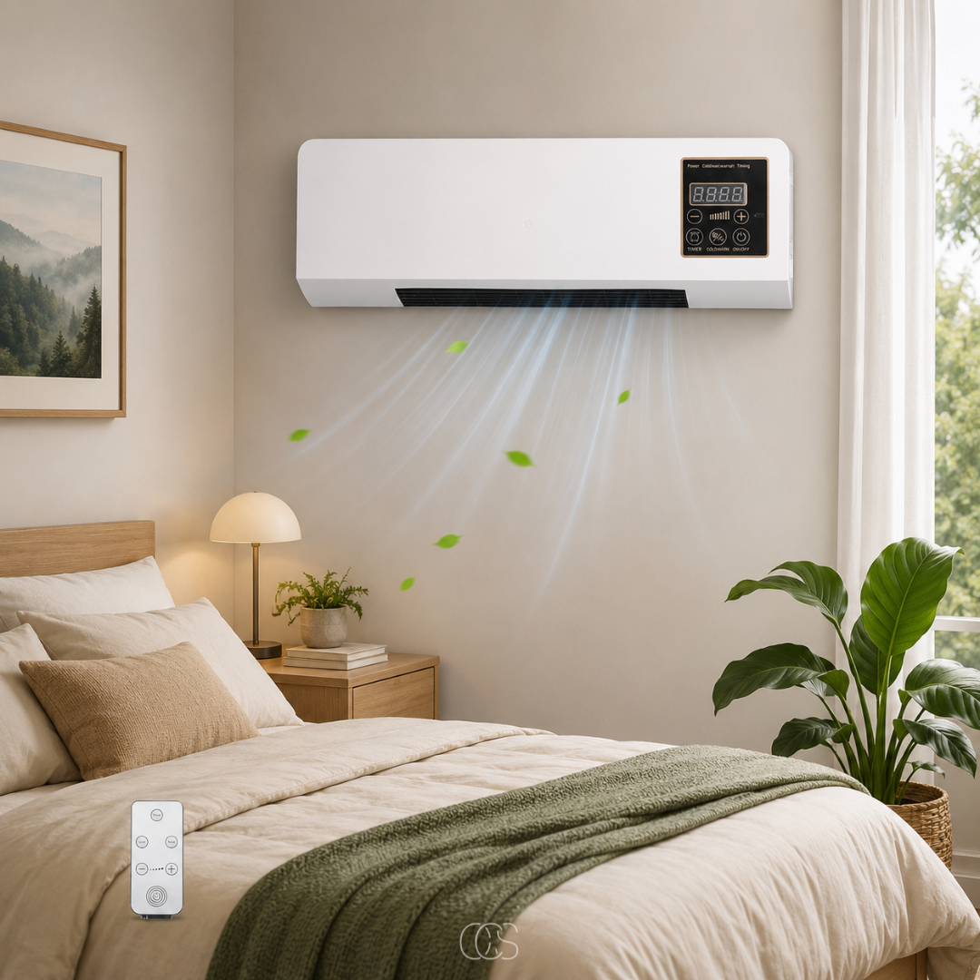 Wall-Mounted Fan Heater Combo with Remote & Timer - Dual-Mode Climate Control for Year-Round Comfort | Thomler